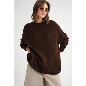 Pulover dama - supradimensionat - tricot - maro - imagine