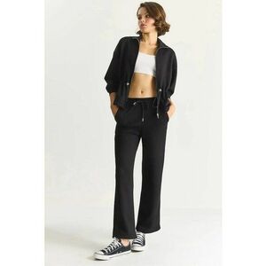 Trening Jacheta cambrata cu maneca lunga si pantaloni evazati - Negru - Jerseu imagine