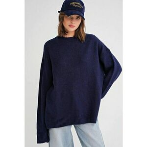 Pulover dama - supradimensionat - tricot - albastru marin - imagine