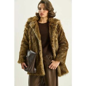 Geaca blana dama - maro - textil imagine