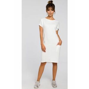 Rochie - Bumbac \ Poliester - Gri - Ecru imagine