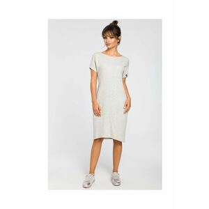 Rochie - Bumbac \ Poliester - Gri - Gri cenusiu imagine
