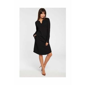 Rochie - Bumbac - Elastan - Negru - Negru imagine