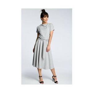 Rochie de dama - Cu Bumbac - Modal - Negru - Gri imagine