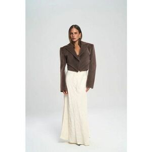 Fusta fusta maxi din satin - ivory imagine