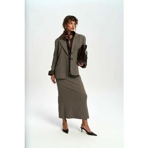 Fusta Bruno - dungi - gri inchis - textil - Gri inchis imagine