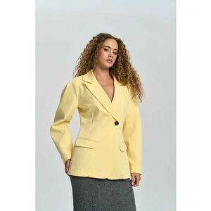 Sacou dama - Briella - galben chihlimbar - textil imagine