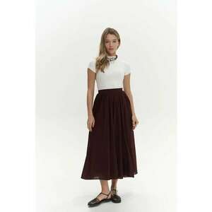 Fusta fusta plisata - rosu burgund - textil imagine