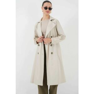Palton dama HiCCUP - BDART - lung - doua randuri de nasturi - bej natural - textil imagine
