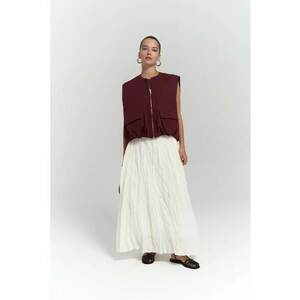 Fusta Jayla Maxi - Alb Natural - textil imagine