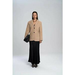Fusta fusta maxi din satin - negru imagine
