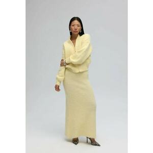 Fusta Fusta maxi tricotata - Galben chihlimbar - tricot - imagine