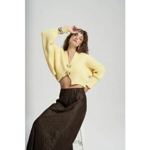 Fusta Fusta maxi din satin - maro cafea imagine