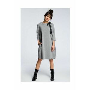 Rochie de dama - Tip Oversize - Bumbac - Elastan - Negru - Gri imagine