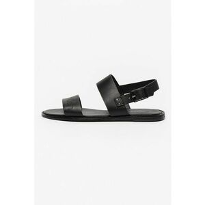 Sandale de piele cu logo - Negru imagine