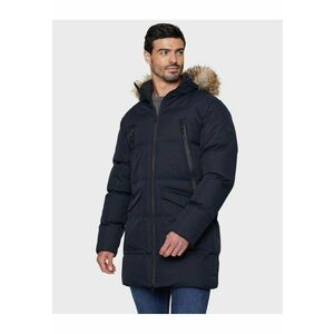 Geaca midi cu gluga Renfield 8035 - Bleumarin imagine