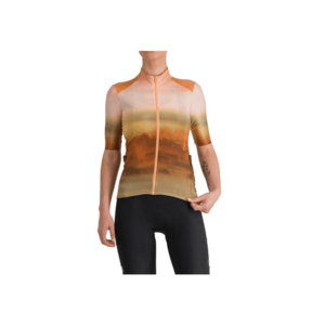 Tricou ciclism dama Flow Supergiara SS 2024 Crem/Maro - Crem imagine
