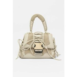 Geanta crossbody cu segmente de plasa Bdiego - Grej imagine