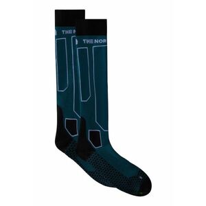 Sosete lungi pentru drumetii Ski Touring - Negru/Albastru petrol imagine