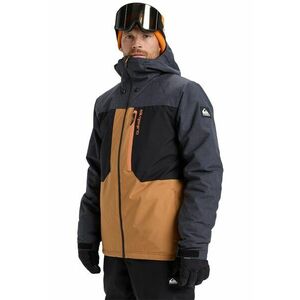 Geaca cu gluga pentru ski Dawson - Negru/Portocaliu persan/Gri antracit imagine
