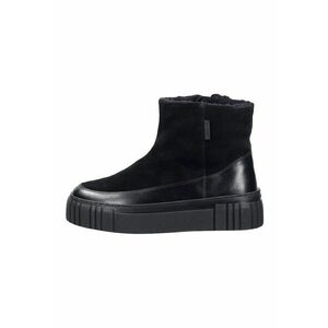 Botine din piele intoarsa si piele cu platforma Snowmont - Negru imagine
