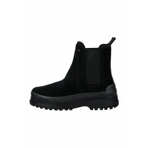 Ghete Chelsea din piele intoarsa cu detaliu cu broderie Wintly - Negru imagine