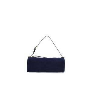 Geanta baguette din piele intoarsa Valoria Chic - Bleumarin imagine