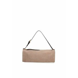 Geanta baguette din piele intoarsa Valoria Chic - Maro taupe imagine