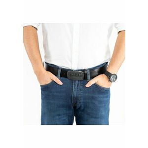 Curea barbati - piele naturala - clasica - neagra - 100 cm imagine