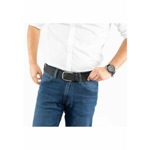 Curea piele naturale negru - talie 80 cm - lungime 95 cm imagine