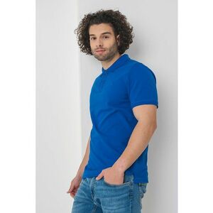 Tricou polo de bumbac - Albastru royal imagine
