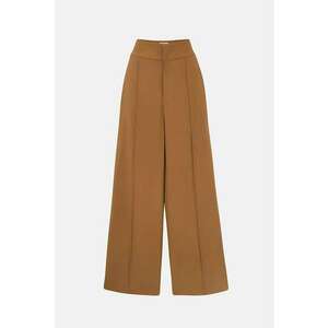 Pantaloni dama - largi cu talie inalta - eleganti - maro - Maro deschis imagine