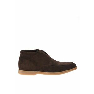 Pantofi loafer mid-cut din piele intoarsa - Maro inchis imagine