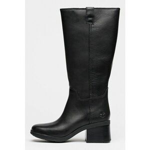 Cizme lungi de piele cu toc masiv Bellevaux Tall - Negru imagine