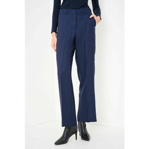 Pantaloni eleganti din amestec de lana cu croiala dreapta Elide - Albastru ultramarin imagine