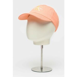 Sapca baseball de bumbac cu logo brodat - Portocaliu deschis imagine