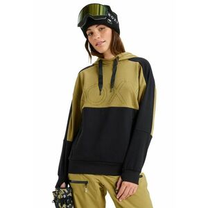 Hanorac cu slituri pentru degetele mari pentru ski Liberty - Negru/Galben mustar imagine