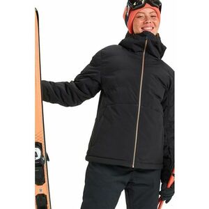 Geaca cu fermoar si model uni pentru ski Snowyhill Puffy - Negru imagine