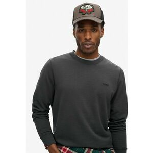 SUPERDRY - Bluza de trening cu model uni - Negru stins imagine