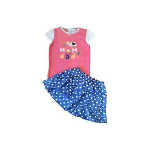 Compleu Model I Love Mom And Dad - Bumbac - Fete - Maneca scurta - Multicolor imagine