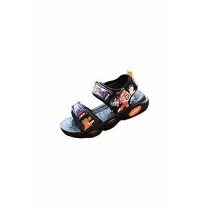 Sandale Model Super Erou - Cauciuc - Textil - Casual - Baieti - Negru - Portocaliu - Negru/Portocaliu imagine