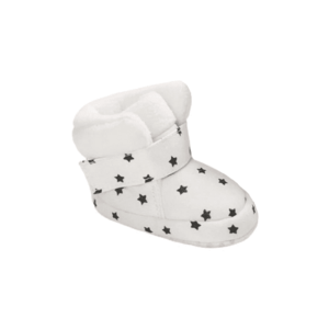 Cizme Cu Stelute - Peste glezna - Velcro - Alb/Negru imagine