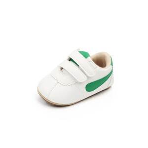 Pantofi Sport Velcro - Piele ecologica - Alb/Verde imagine