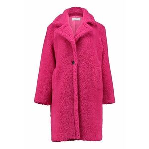 Palton din material teddy cu buzunare - Roz aprins imagine