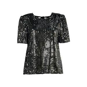 Tricou stralucitor cu decupaj pe spate - Argintiu imagine