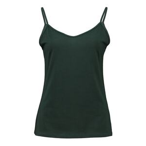 Top slim fit cu bretele subtiri - Verde inchis imagine