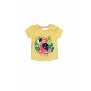 Tricou Cu Imprimeu - Maneca scurta - Bumbac - Fete - Galben imagine