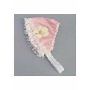Bentita Tip Boneta - Model Flower - Casual - Textil - Fete - 0-12 luni - Roz imagine