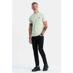 Tricou cu decolteu rotund - Verde pal imagine