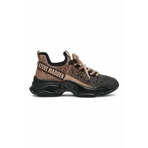 Pantofi sport din material textil cu strasuri Mistica - Negru/Maro nisip imagine